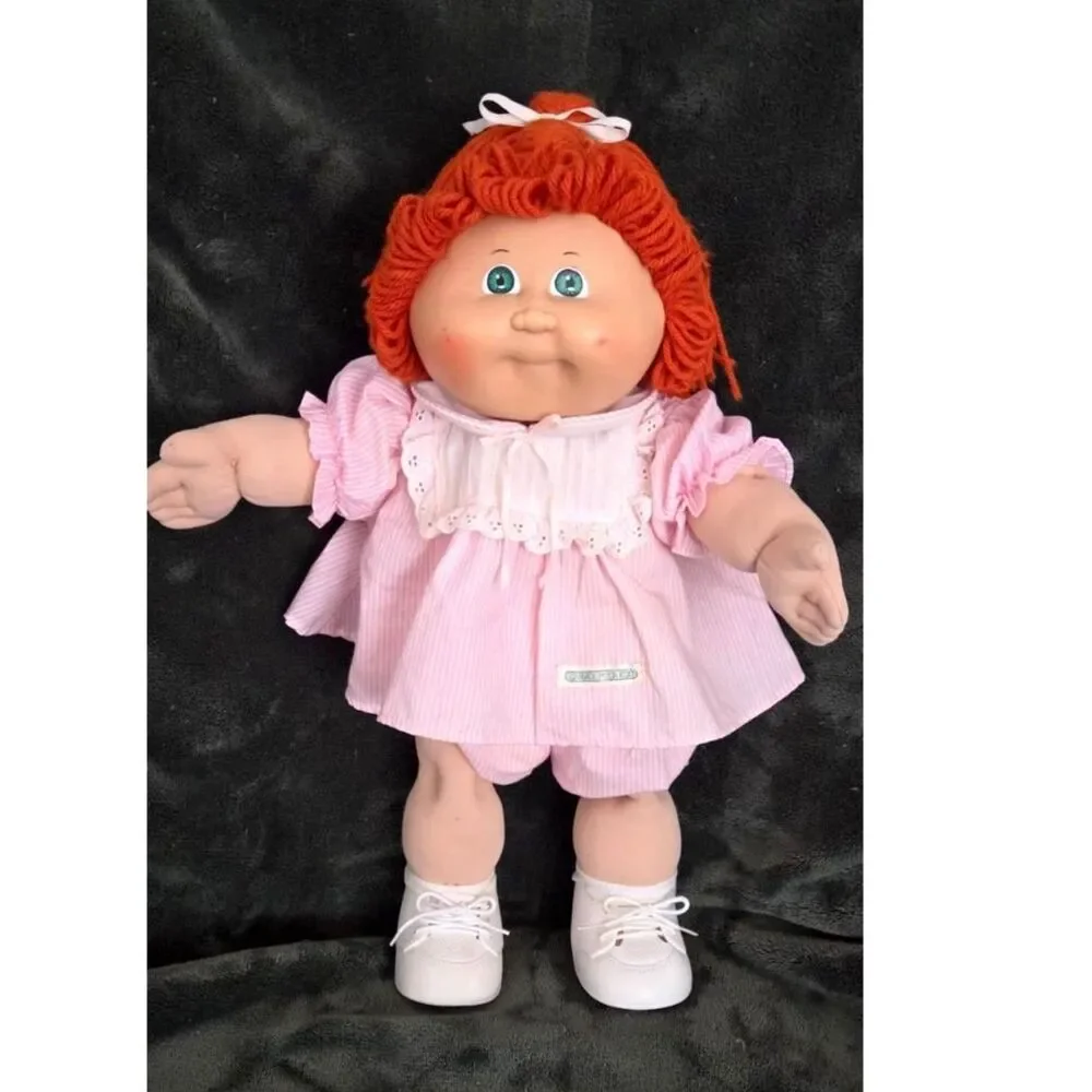 1985 VTG Cabbage Patch Kids CPK Doll Red Hair Green Eyes Dimple Mold #1 Coleco P